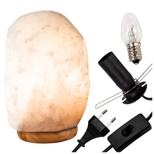 Lampa solna 5-7 kg himalajska BIAŁA naturalna jonizator powietrza