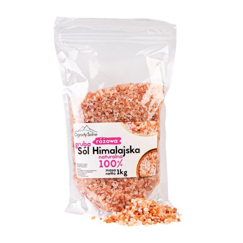 SÓL himalajska różowa, 1 kg w worku GRUBA
