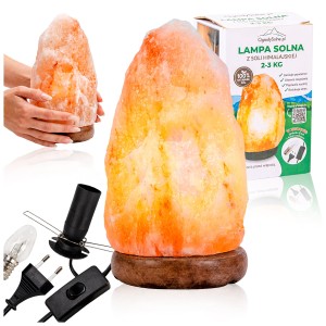 Lampa solna 2-3 kg himalajska różowa naturalna jonizator powietrza