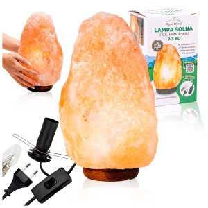 Lampa solna 9-11 kg himalajska różowa naturalna jonizator powietrza