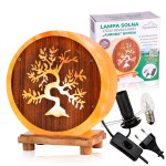 Lampa solna AURORA z ażurową zawieszką / tabliczką - jonizator powietrza