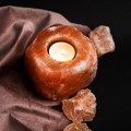 Naturalny świecznik solny z tealight