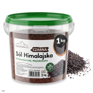  Sól HIMALAJSKA czarna drobnoziarnista - 1 kg w wiaderku