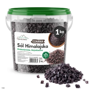  Sól HIMALAJSKA czarna gruboziarnista - 1 kg w wiaderku