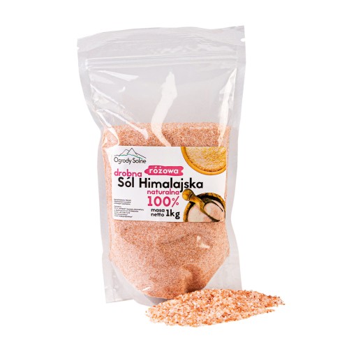 Drobna sól himalajska różowa w worku o wadze 1 kg