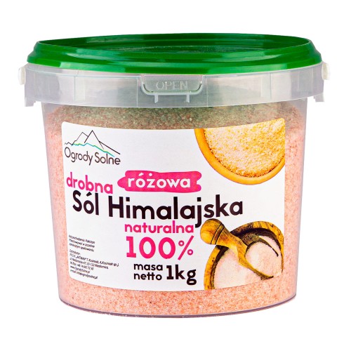 Sól himalajska różowa naturalna w wiaderku o wadze 1 kg