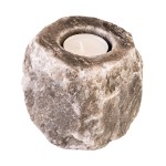 ŚWIECZNIK solny naturalny SZARY  - jonizator na TEALIGHT